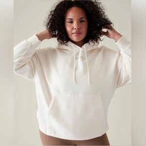 ATHLETA Retroplush Logo Hoodie Sweatshirt XS